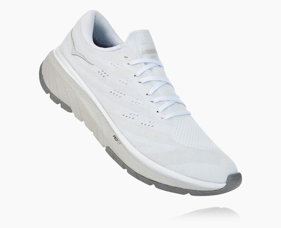 Running Shoes Mens - Hoka One One Cavu 3 - White - DIROBNF-69